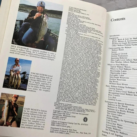 vintage the hunting and fishing library walleye 1986 - Picture 6 of 8